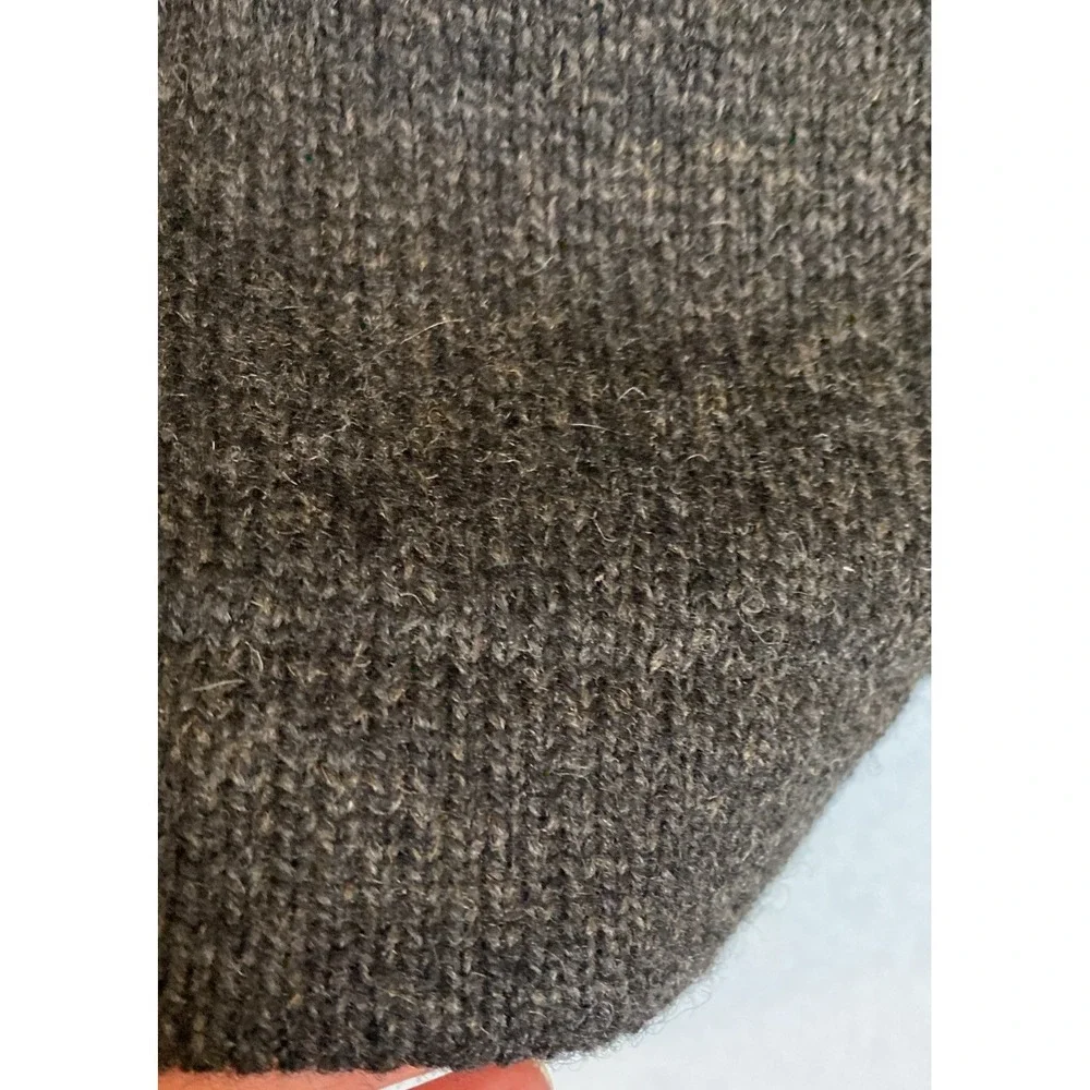 Woolrich‎ Sweater Mens Large Gray Onyx Heather Wool 1/4 Zip Pullover Sweatshirt